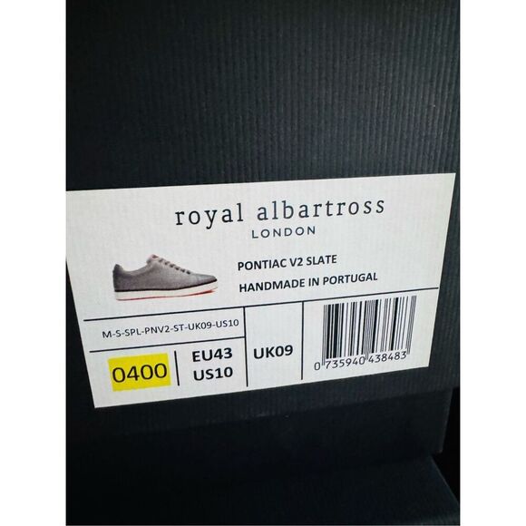 Royal Albartross PONTIAC V2 Spikeles Leather Welt Golf Shoe,‎ Size 11, Slate NWT - Picture 10 of 16